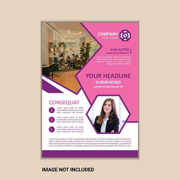 Vector vector a4 size corporate business flyer design template with bleed