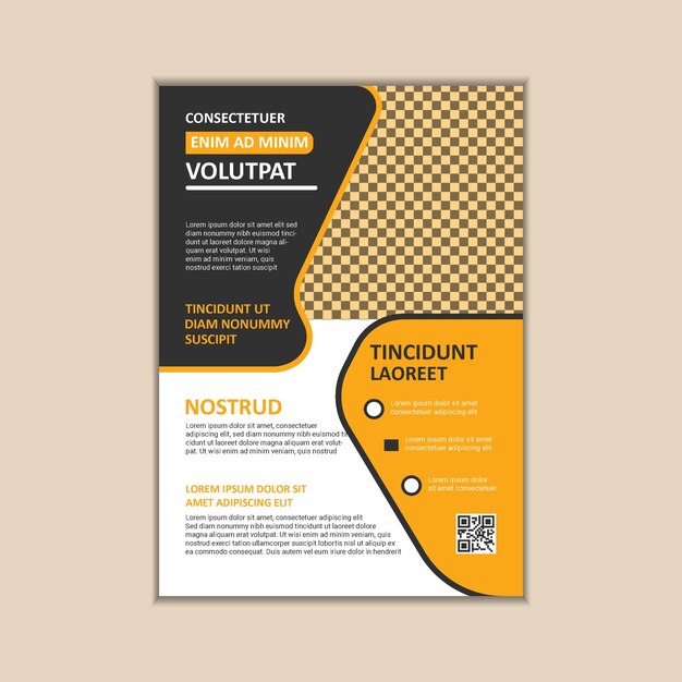 Vector A4 Size Corporate Business Flyer Design Template with bleed