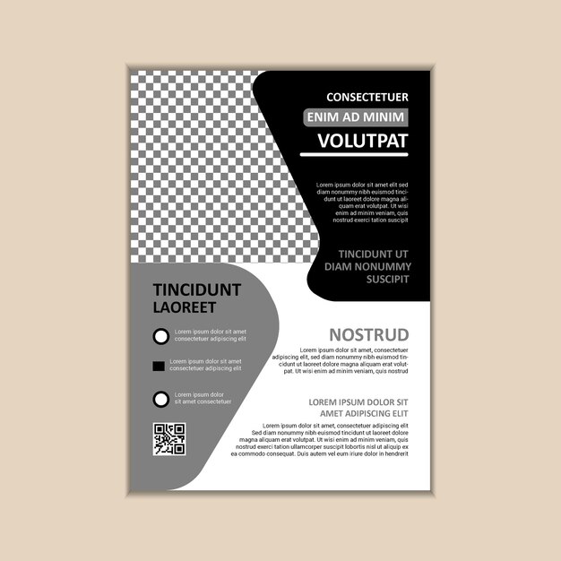 Vector a4 size corporate business flyer design template with bleed