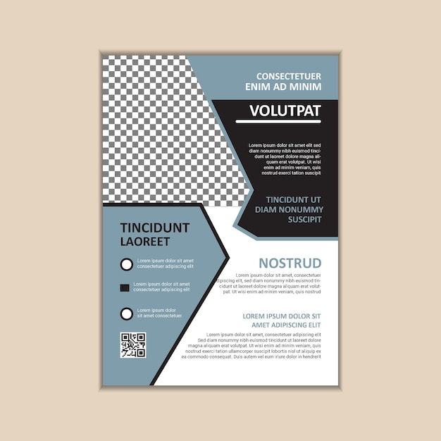 Vector a4 size corporate business flyer design template with bleed