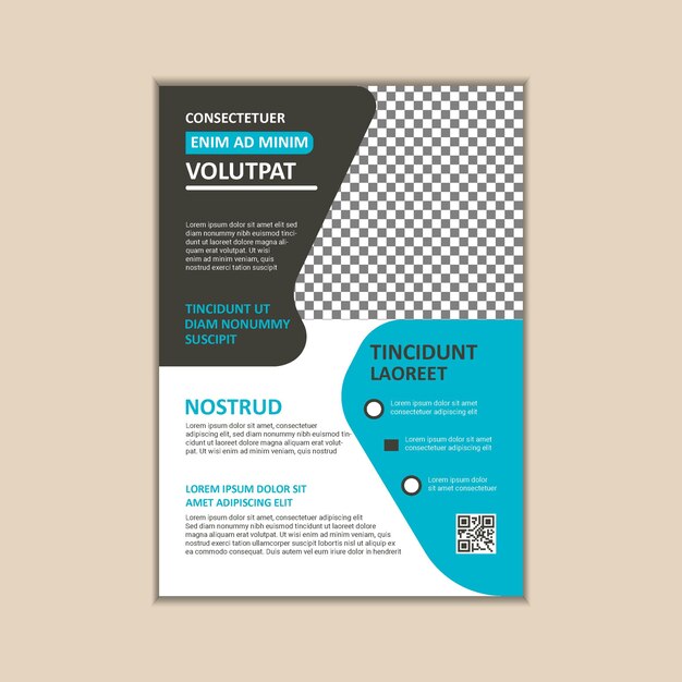 Vector A4 Size Corporate Business Flyer Design Template with bleed