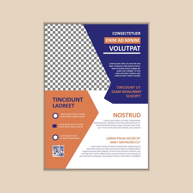 Vector A4 Size Corporate Business Flyer Design Template with bleed