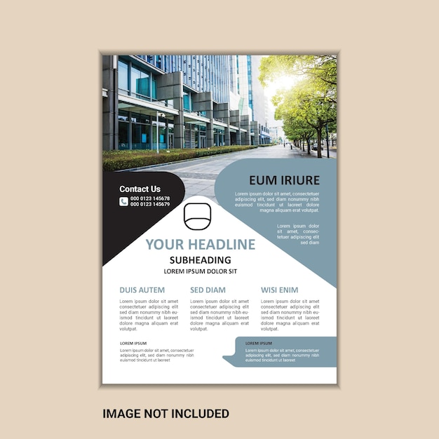 Vector vector a4 size corporate business flyer design template with bleed