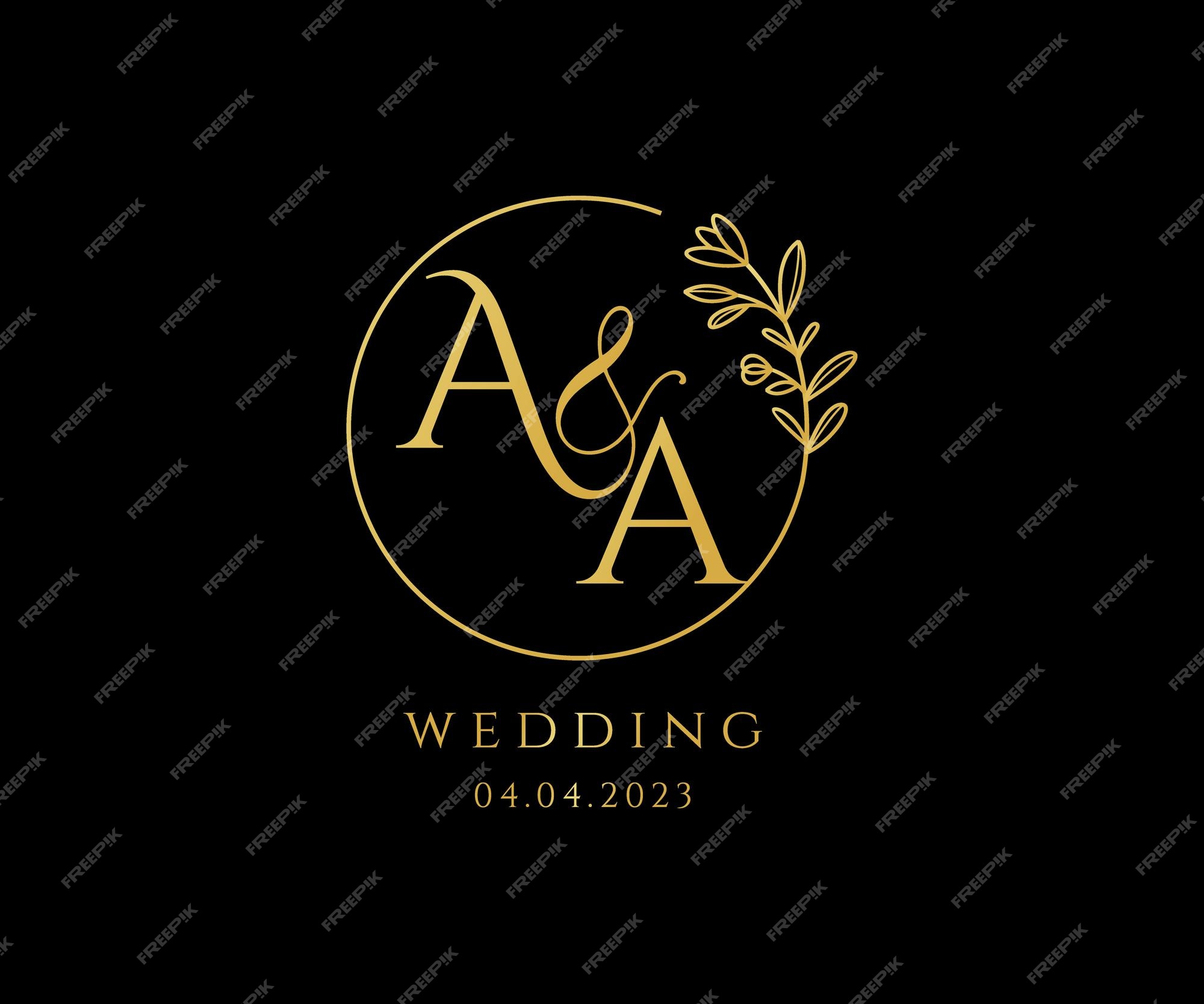 Premium Vector | Vector aa initial wedding monogram logo wedding ...