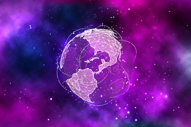 Vector aarde planeet op heldere abstracte achtergrond