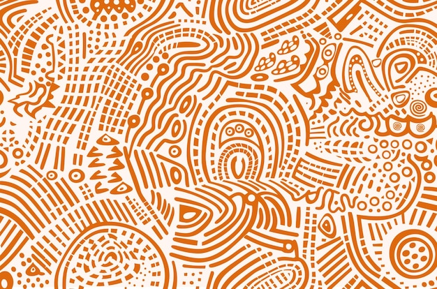 Vector vector aboriginal doodle pattern