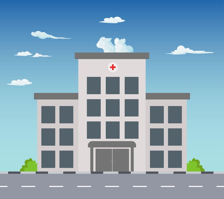 वेक्टर vector about hospital building