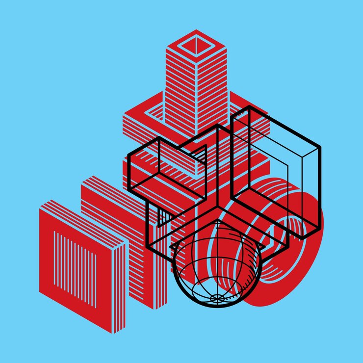 Vector vector abstract 3d geometric shape, polygonal figure.