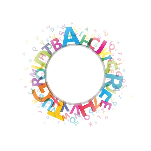 Vector Abstract Alphabet round background