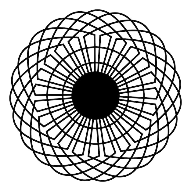 vector abstract art mandala art circle coloring decoration decorative design ethnic floral