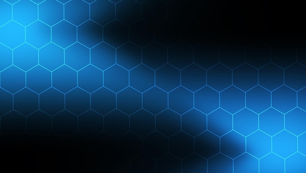 Vector abstract background in blue hexagon shape