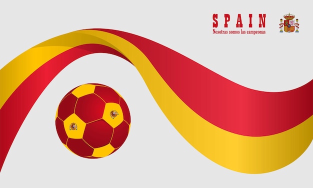 Vector abstract background spain flag vector illustration and text perfect color combination