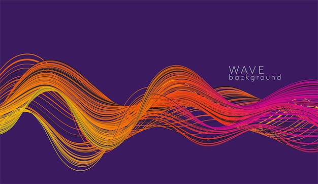 Vector abstract background with color abstract wave