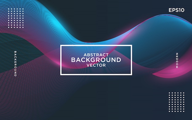 Vector abstract background with a colored dynamic waves