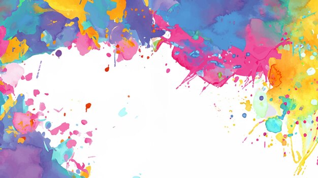 Vector vector abstract background with a colourful watercolour splatter design