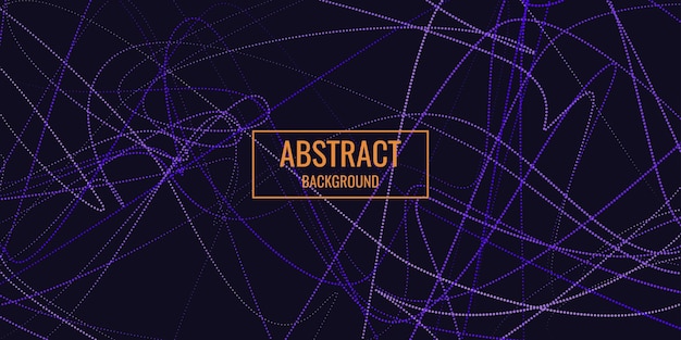 Vector abstract background with dynamic waves line and particles