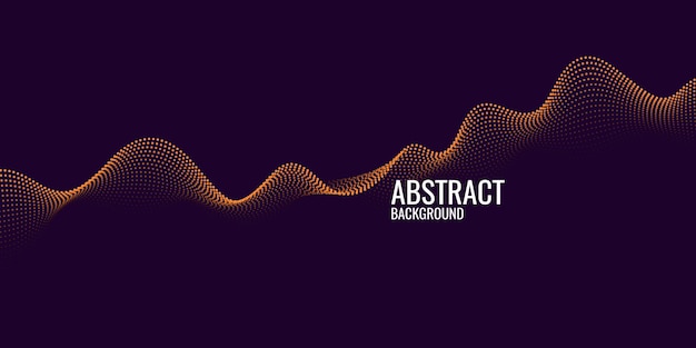 Vector vector abstract background with dynamic waves line and particles