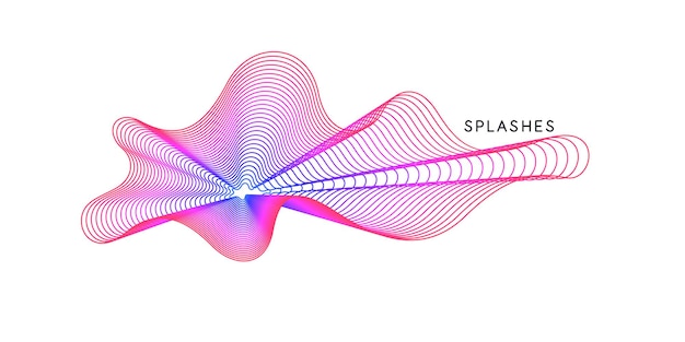 Вектор абстрактный фон с динамическими волнами и линиями. Иллюстрация подходит для дизайна