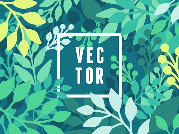 Vector abstract background with leaves