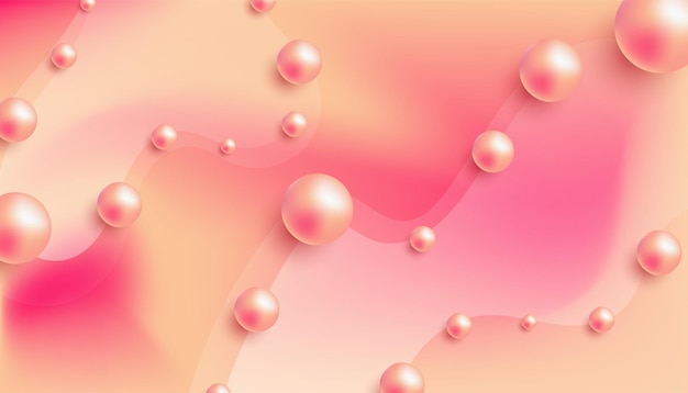 Vector abstract background with volumetric balls blurs and spots