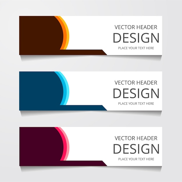 Vector abstract banner design modern web template