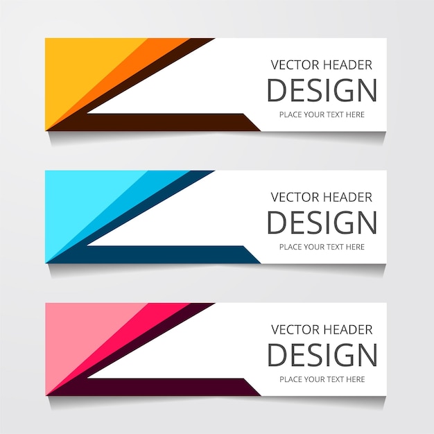 Vector abstract banner design modern web template