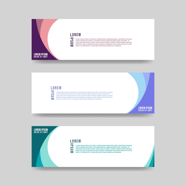 Vector vector abstract banner design template premium vecto