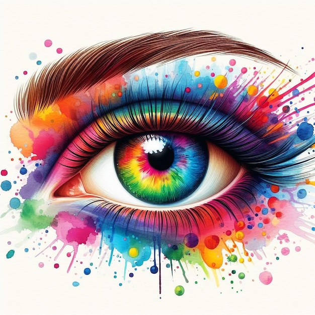 Vector vector abstract beautiful female eye