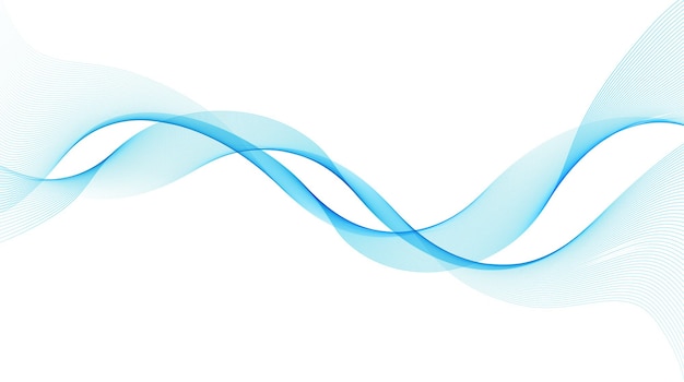 Vettore vettore astratto blu che scorre sullo sfondo delle linee d'onda. elemento di design per presentazione, copertina, modello di sito web. unisci le linee blu