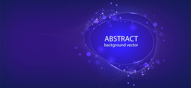 Vector abstract blue motion light effect background.for business, science, technology design