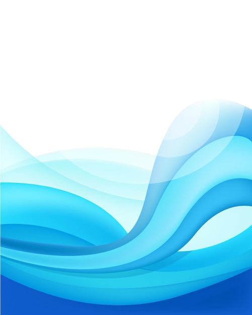 Vector vector abstract blue stream, flow water background, wallpaper