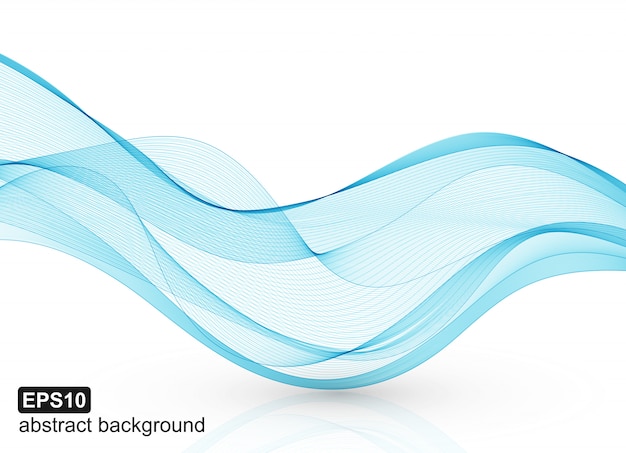 Vector vector abstract blue waves background.