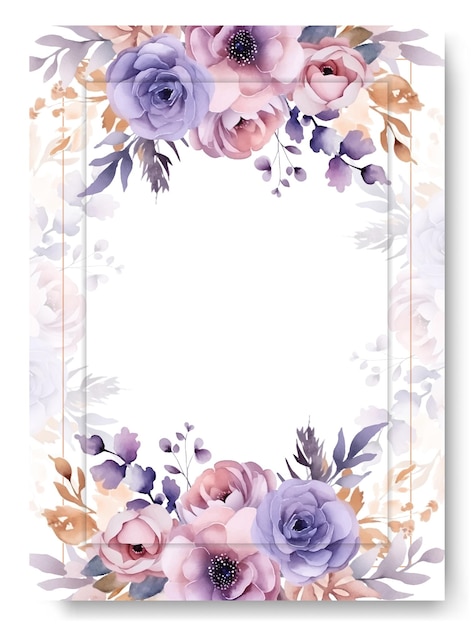 Vector abstract boho bruiloft uitnodiging sjabloon op een paarse waterlelie achtergrond vector banner poster sjabloon