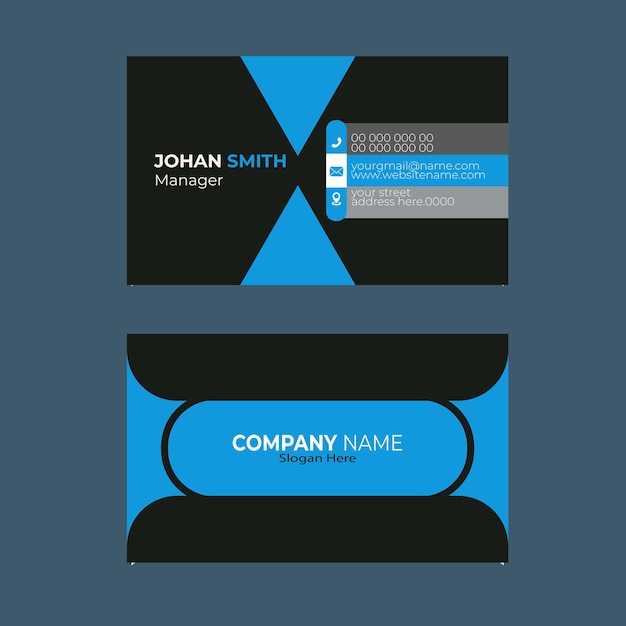 Vector abstract business card and visit card