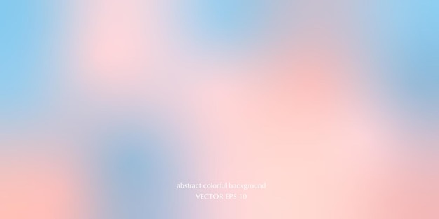 Vector abstract colorful background blurred gradient pastel colors palette for wallpaper. Soft gradient in peach, nude and pink