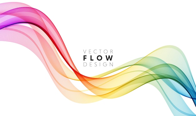 Vector abstract colorful flowing wave lines isolated on white background design element for wedding ...