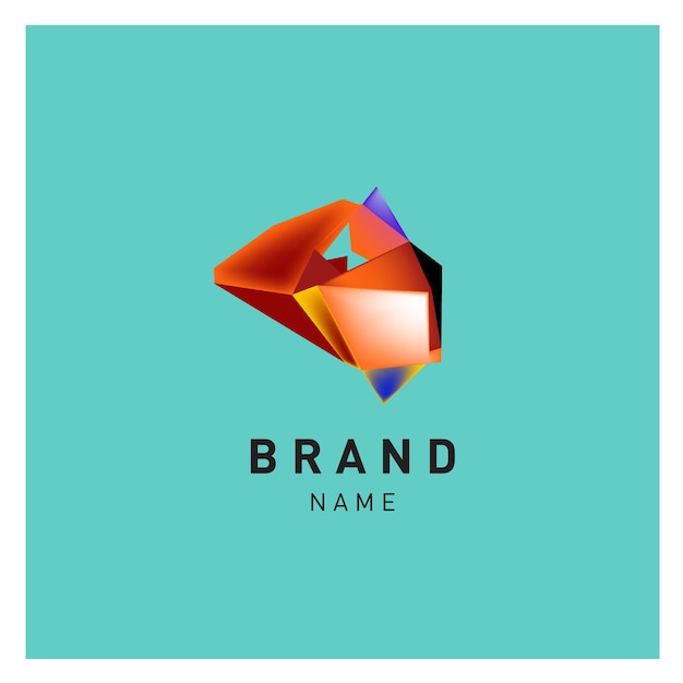 Векторный абстрактный красочный дизайн логотипа