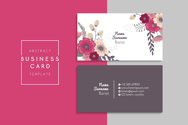 Vector abstract creative business cards (back and front set template)