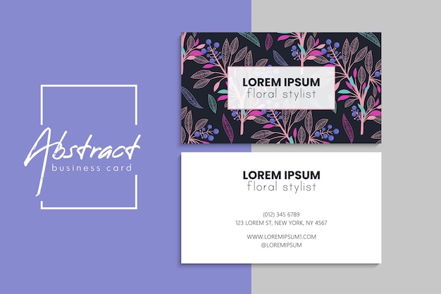 Vector vector abstract creative business cards (back and front set template)