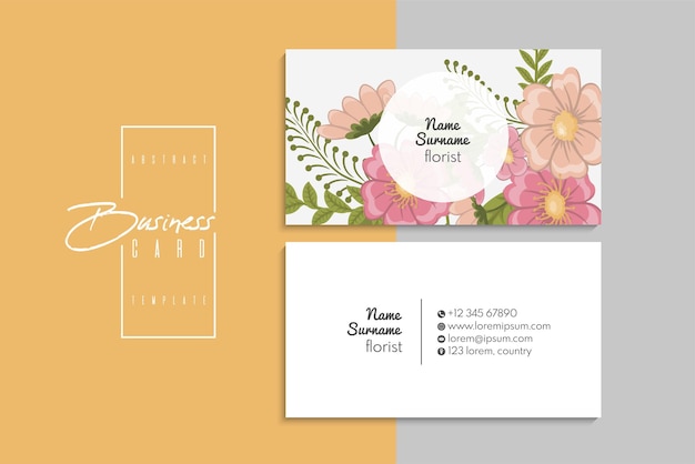 Vector abstract creative business cards (back and front set template)