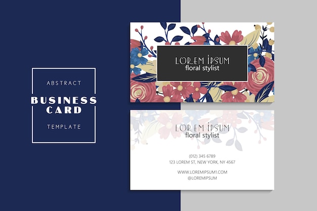 Vector vector abstract creative business cards (back and front set template)