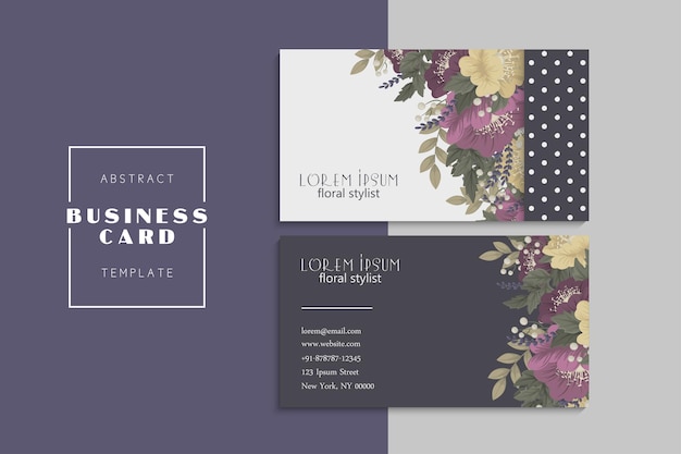 Vector abstract creative business cards (back and front set template)