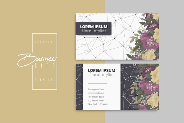 Vector abstract creative business cards (back and front set template)