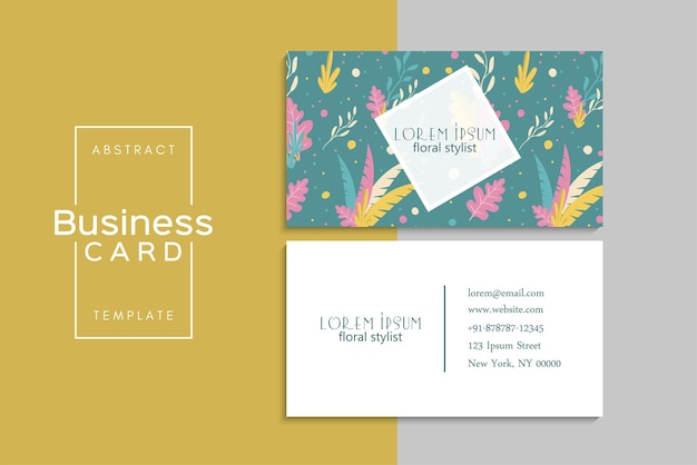 Vector abstract creative business cards (back and front set template)