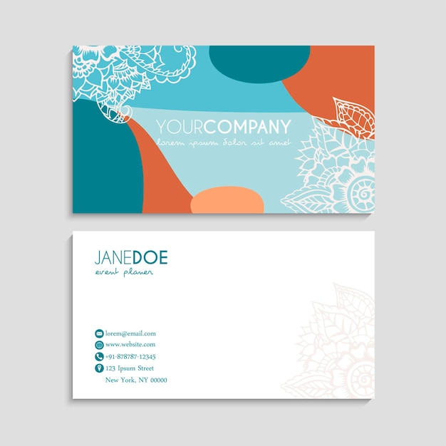 Vector abstract creative business cards set template vector illustration