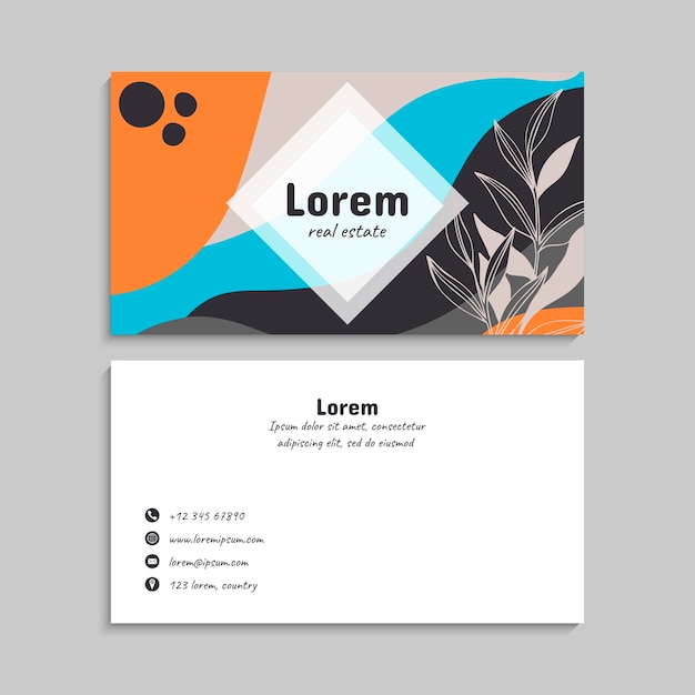 Vector abstract creative business cards set template vector illustration