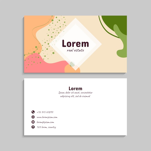 Vector abstract creative business cards set template Vector illustration