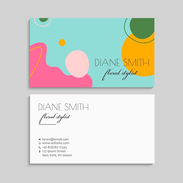 Vector abstract creative business cards set template Vector illustration