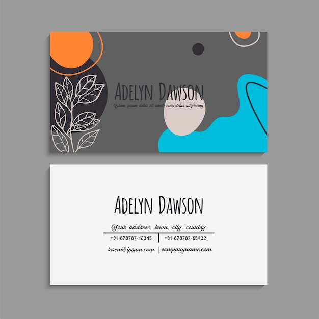 Vector abstract creative business cards set template Vector illustration