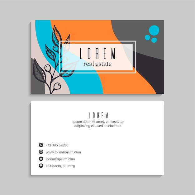 Vector abstract creative business cards set template Vector illustration